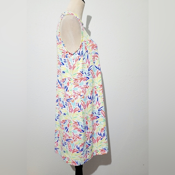 Lulu-B SPF-50 Women Sleeveless Dress Colorful Print Stretch Comfy Size Medium - Picture 4 of 13